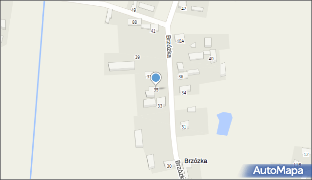 Brzózka, Brzózka, 35, mapa Brzózka