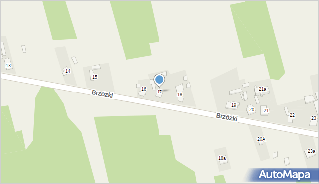 Brzózki, Brzózki, 17, mapa Brzózki