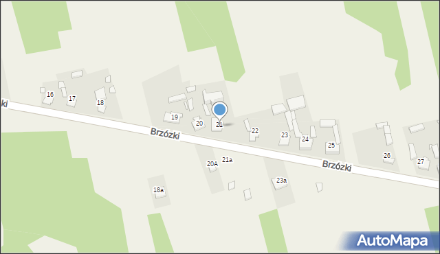 Brzózki, Brzózki, 21, mapa Brzózki