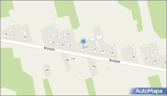 Brzózki, Brzózki, 22, mapa Brzózki