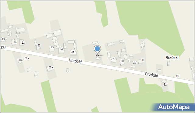 Brzózki, Brzózki, 26, mapa Brzózki