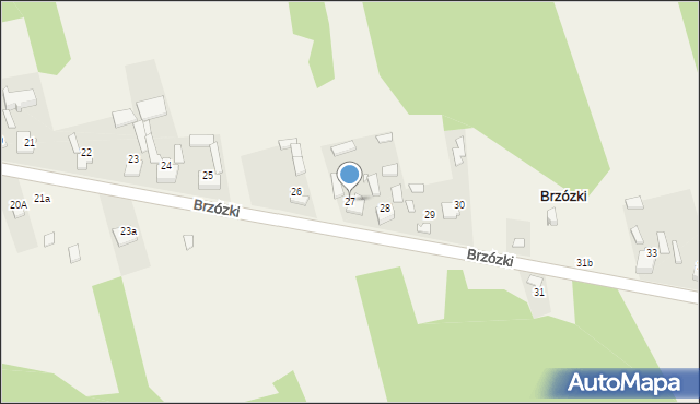 Brzózki, Brzózki, 27, mapa Brzózki