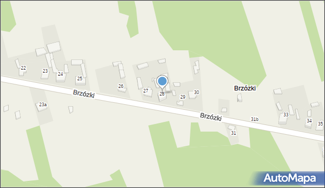 Brzózki, Brzózki, 28, mapa Brzózki