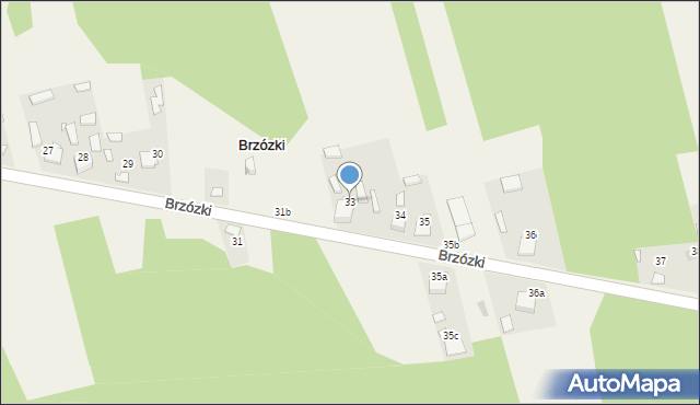 Brzózki, Brzózki, 33, mapa Brzózki