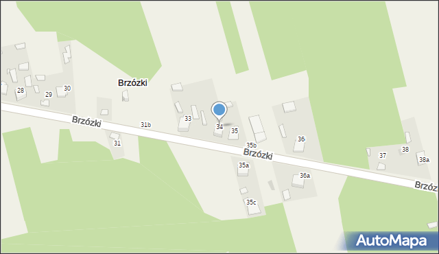 Brzózki, Brzózki, 34, mapa Brzózki