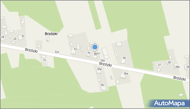 Brzózki, Brzózki, 35, mapa Brzózki