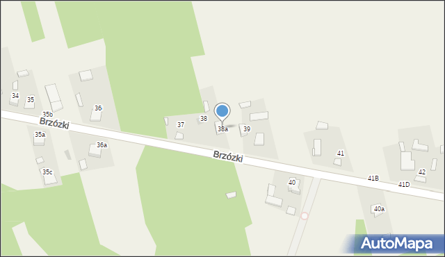 Brzózki, Brzózki, 38a, mapa Brzózki