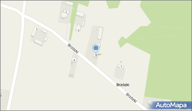 Brzózki, Brzózki, 6, mapa Brzózki