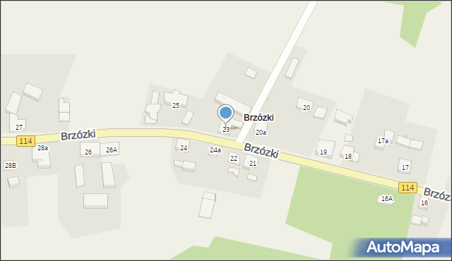 Brzózki, Brzózki, 23, mapa Brzózki