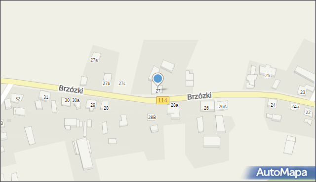 Brzózki, Brzózki, 27, mapa Brzózki