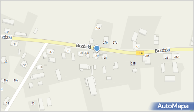 Brzózki, Brzózki, 29, mapa Brzózki