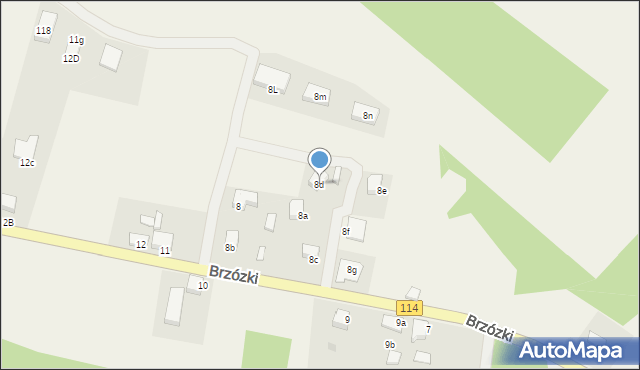 Brzózki, Brzózki, 8d, mapa Brzózki