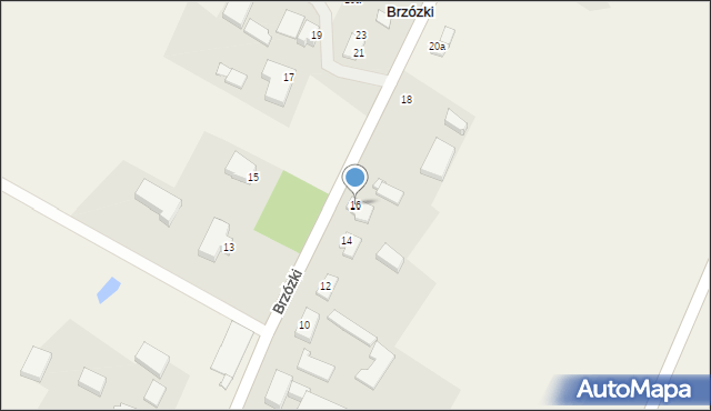 Brzózki, Brzózki, 16, mapa Brzózki