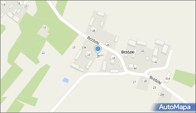 Brzózki, Brzózki, 15, mapa Brzózki