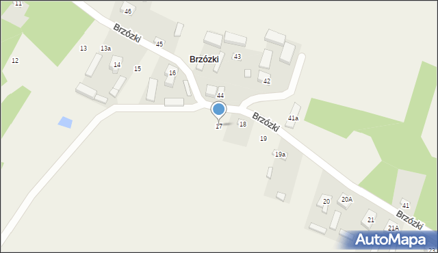 Brzózki, Brzózki, 17, mapa Brzózki