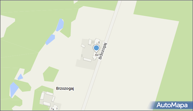 Brzozogaj, Brzozogaj, 6A, mapa Brzozogaj