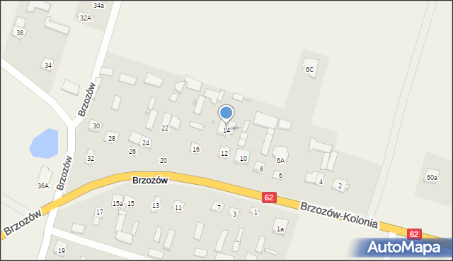 Brzozów, Brzozów, 14, mapa Brzozów