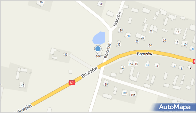 Brzozów, Brzozów, 36A, mapa Brzozów