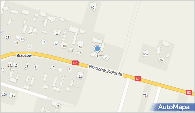 Brzozów, Brzozów, 4, mapa Brzozów