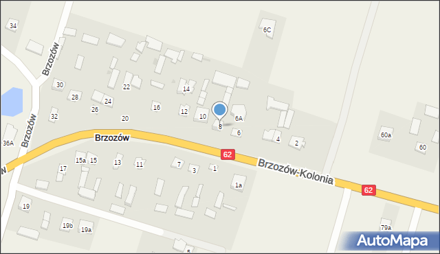 Brzozów, Brzozów, 8, mapa Brzozów