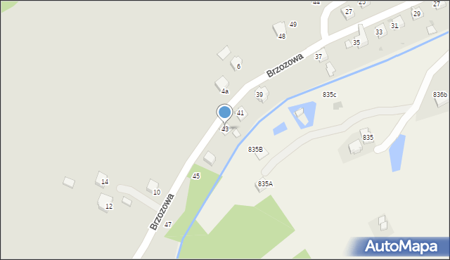 Brzozów, Brzozowa, 43, mapa Brzozów