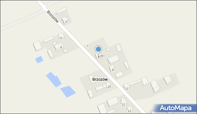 Brzozów, Brzozów, 8, mapa Brzozów