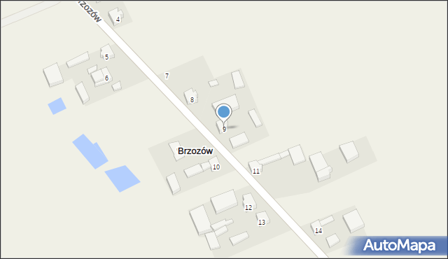 Brzozów, Brzozów, 9, mapa Brzozów