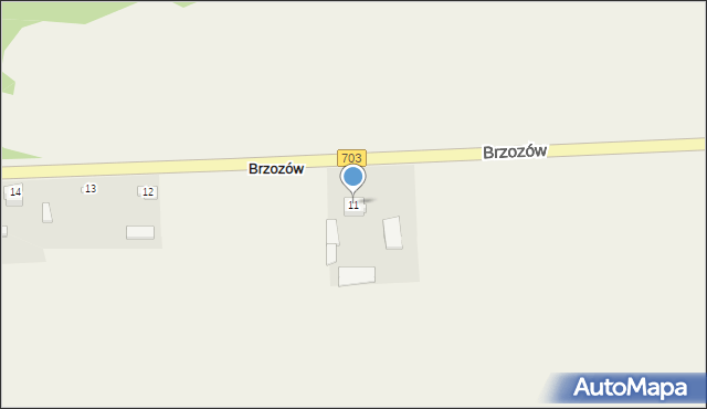 Brzozów, Brzozów, 11, mapa Brzozów