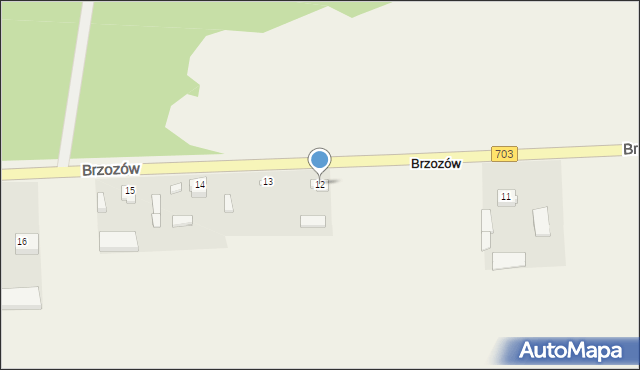 Brzozów, Brzozów, 12, mapa Brzozów