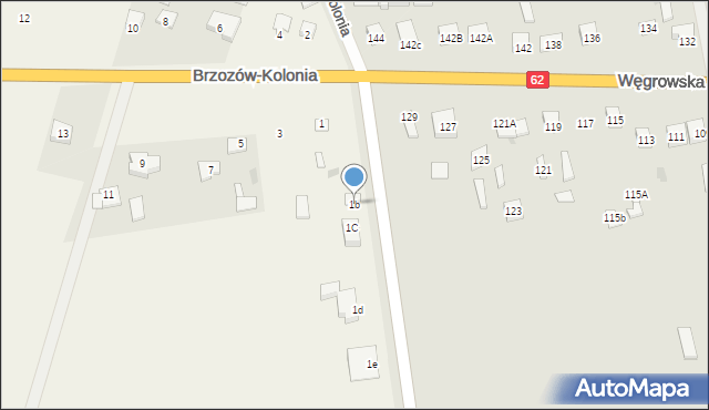 Brzozów-Kolonia, Brzozów-Kolonia, 1b, mapa Brzozów-Kolonia
