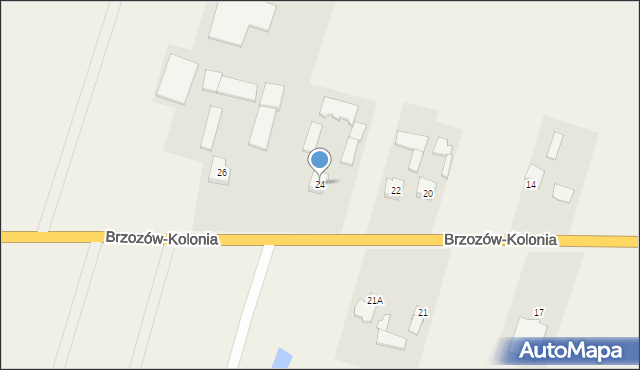 Brzozów-Kolonia, Brzozów-Kolonia, 24, mapa Brzozów-Kolonia