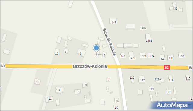 Brzozów-Kolonia, Brzozów-Kolonia, 4, mapa Brzozów-Kolonia