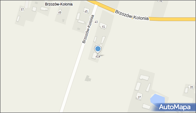 Brzozów-Kolonia, Brzozów-Kolonia, 41a, mapa Brzozów-Kolonia