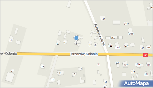 Brzozów-Kolonia, Brzozów-Kolonia, 6, mapa Brzozów-Kolonia