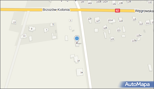 Brzozów-Kolonia, Brzozów-Kolonia, 76, mapa Brzozów-Kolonia