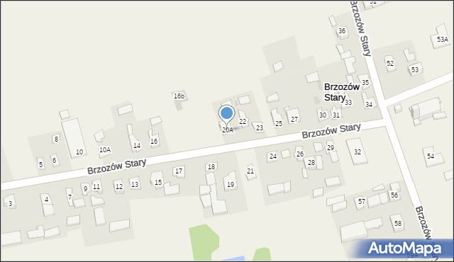 Brzozów Stary, Brzozów Stary, 20A, mapa Brzozów Stary