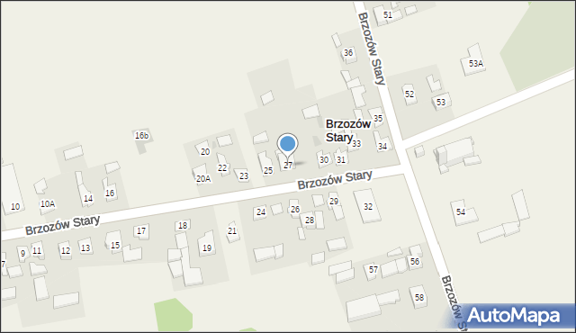 Brzozów Stary, Brzozów Stary, 27, mapa Brzozów Stary