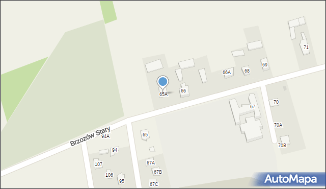 Brzozów Stary, Brzozów Stary, 65A, mapa Brzozów Stary