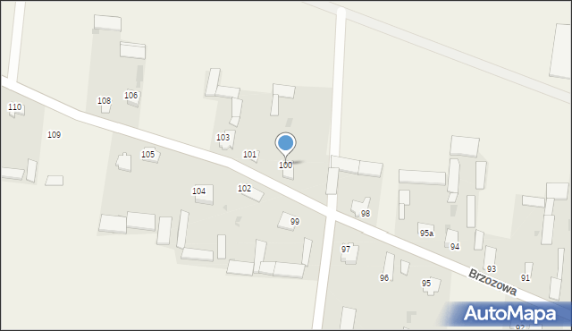 Brzozowa, Brzozowa, 100, mapa Brzozowa