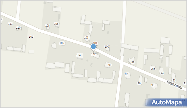 Brzozowa, Brzozowa, 102, mapa Brzozowa