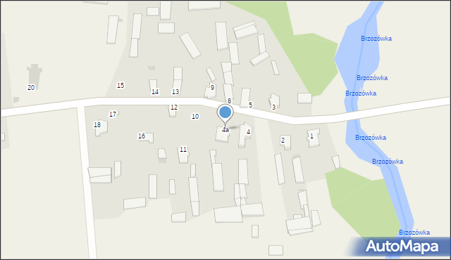 Brzozowa, Brzozowa, 4a, mapa Brzozowa