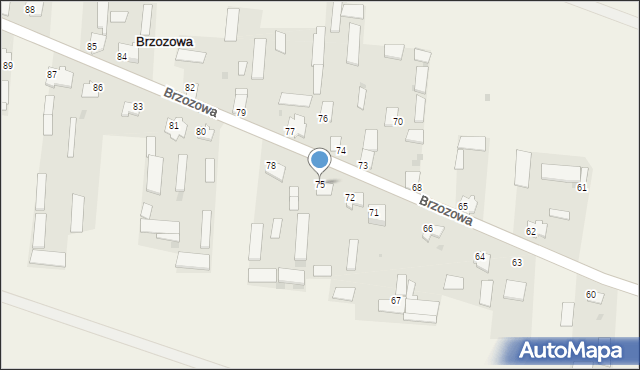 Brzozowa, Brzozowa, 75, mapa Brzozowa