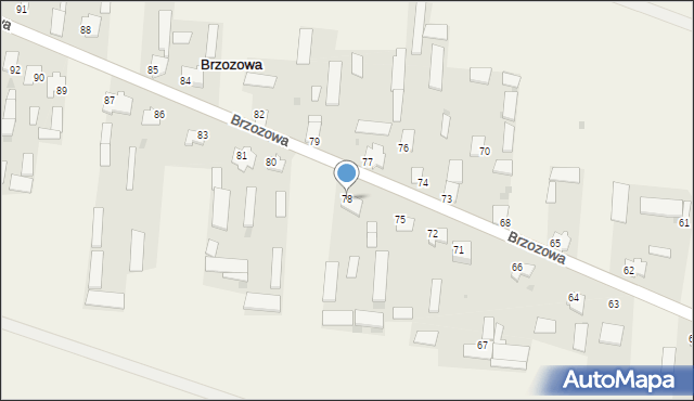 Brzozowa, Brzozowa, 78, mapa Brzozowa