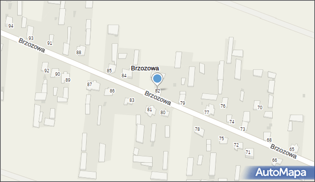 Brzozowa, Brzozowa, 82, mapa Brzozowa