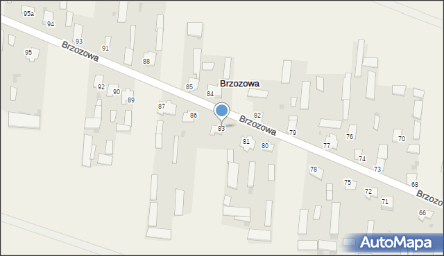 Brzozowa, Brzozowa, 83, mapa Brzozowa