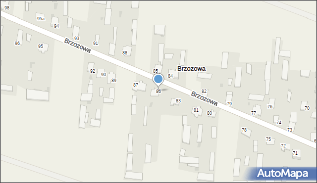 Brzozowa, Brzozowa, 86, mapa Brzozowa