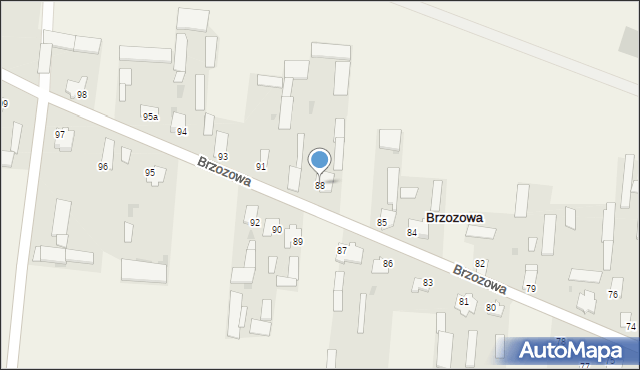 Brzozowa, Brzozowa, 88, mapa Brzozowa
