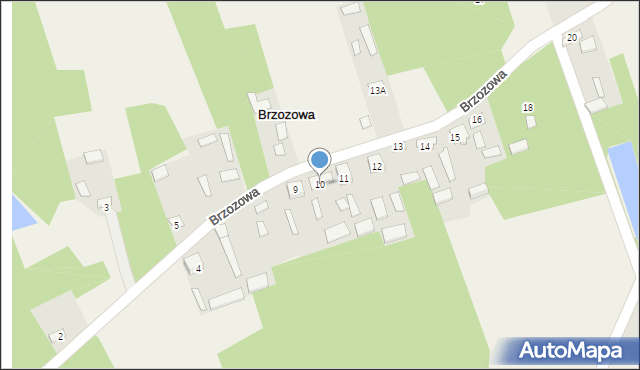 Brzozowa, Brzozowa, 10, mapa Brzozowa