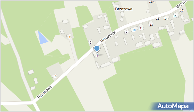 Brzozowa, Brzozowa, 4, mapa Brzozowa