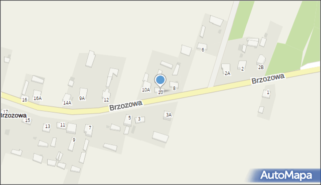 Brzozowa, Brzozowa, 10, mapa Brzozowa